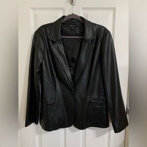 Versona | Faux Leather Blazer Size Large